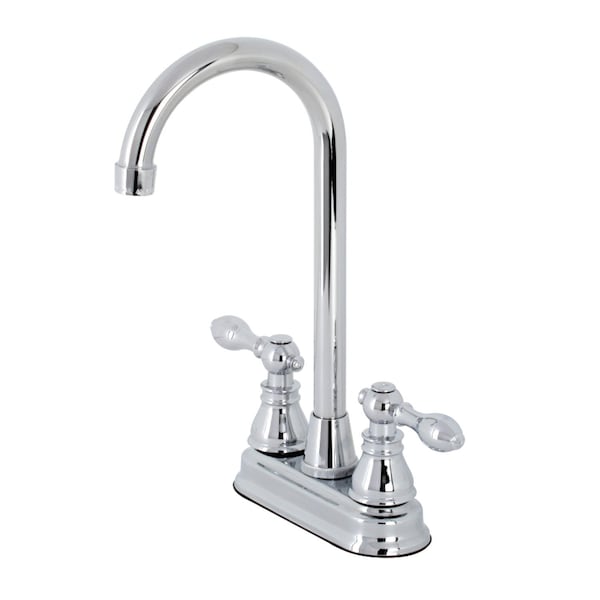 KB491ACL American Classic Two-Handle High-Arc Bar Faucet, Polished Chrm